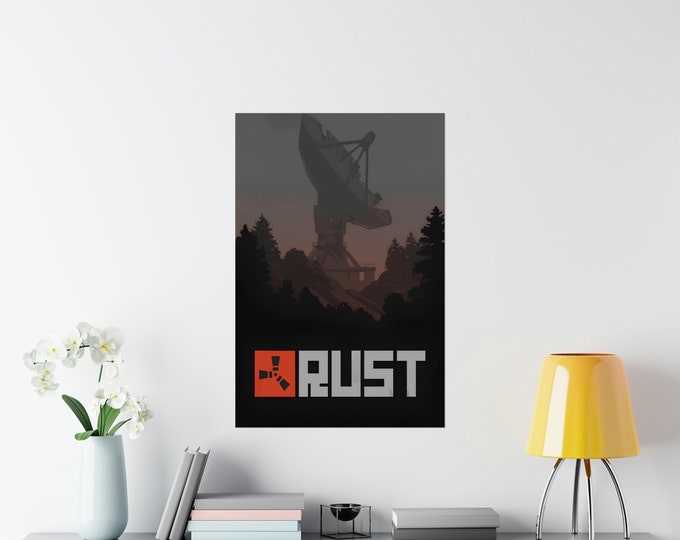 Rust poster rust steam gaming poster gamer room decor etsy