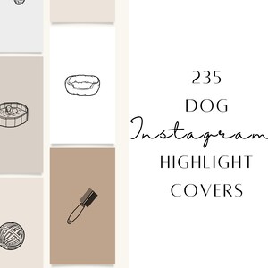 Hund Instagram Highlight Cover 47 Hunde Illustrationen auf 5 neutralen Hintergründen für Instagram Stories Bild 4