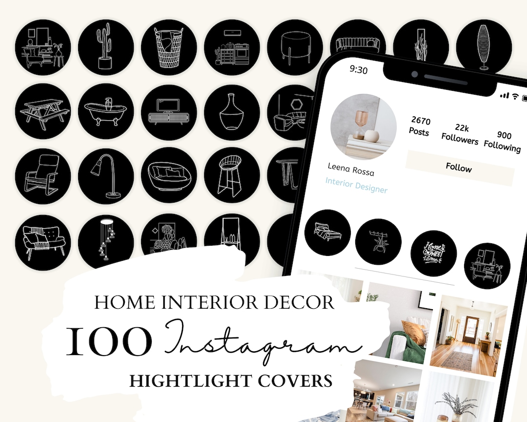 Home Interior Design Instagram Highlight Covers | 100 Home Interior ...