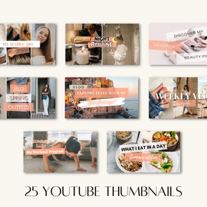 Youtube Branding Kit Templates, Canva Templates | 25 Youtube Thumbnails ...