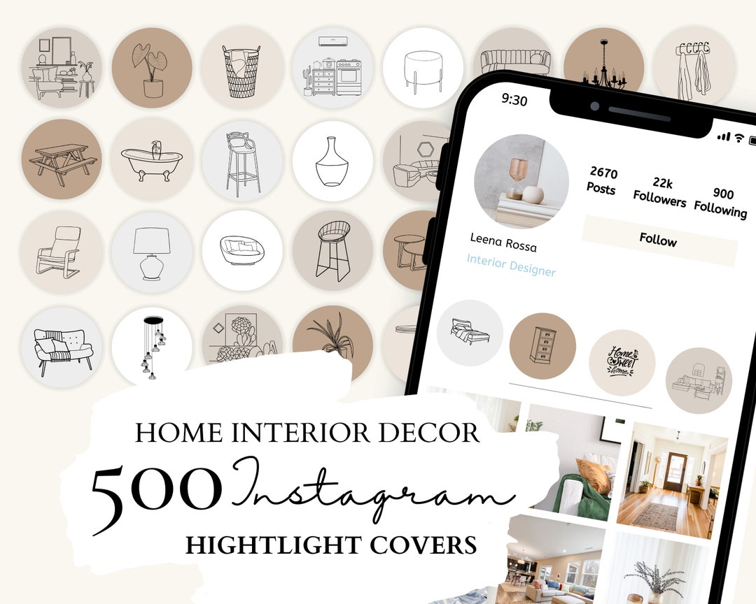 Home Interior Design Instagram Highlight Covers | 100 Home Interior ...