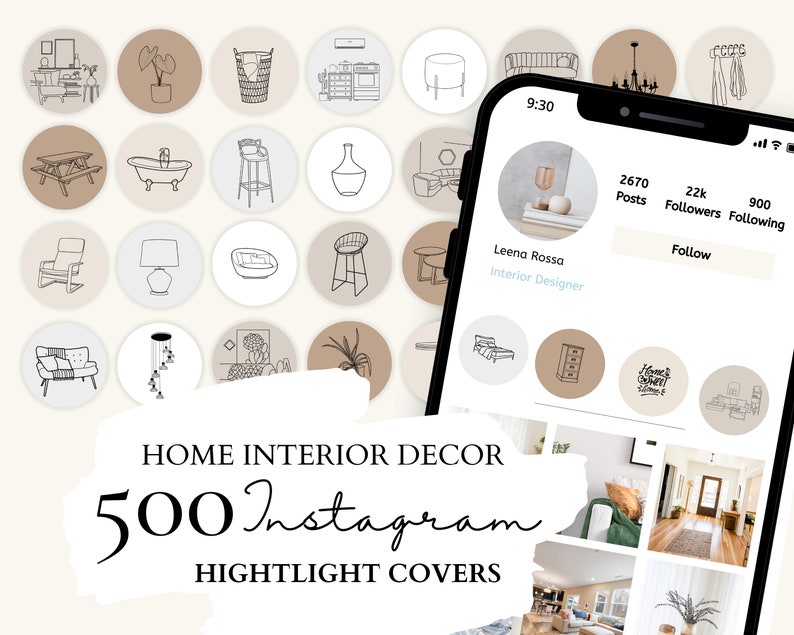 Home Interior Design Instagram Highlight Covers 100 Home Interior ...