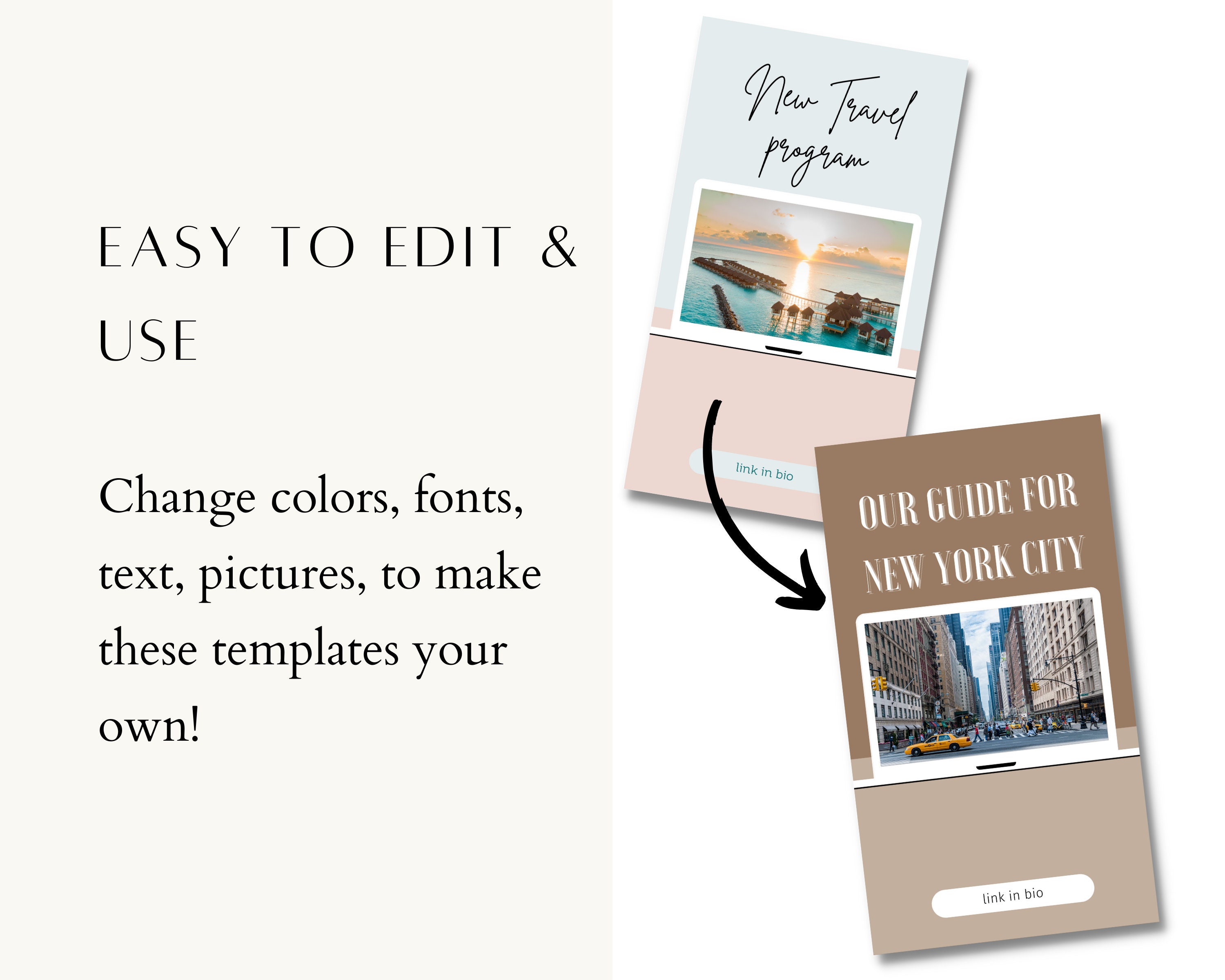 Travel Agent Instagram Story Templates| Canva Templates | 80 Travel ...