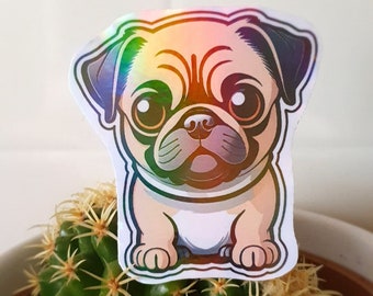 Pug sticker// Dog sticker, cute pug