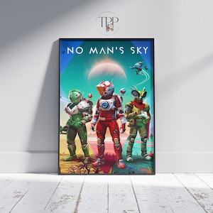 No Man&#39;s Sky Poster: Sci-Fi Game Room Decor Print