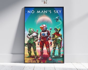 No Man's Sky Poster: Sci-Fi Game Room Decor Print