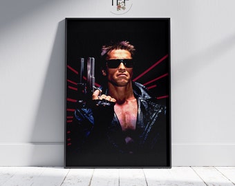 Il poster di Terminator, arte da parete di film vintage, stampa Arnold, arredamento fantascientifico, regalo per gli appassionati di cinema