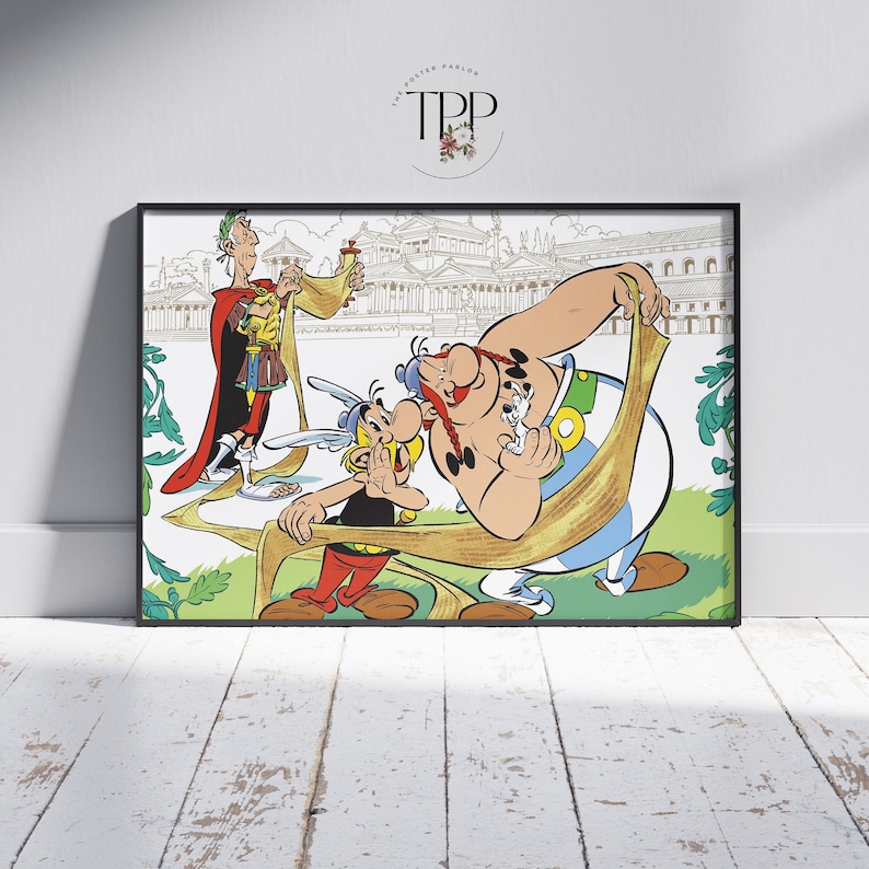 Asterix and Obelix Poster: Vintage Comic Art Print - Etsy