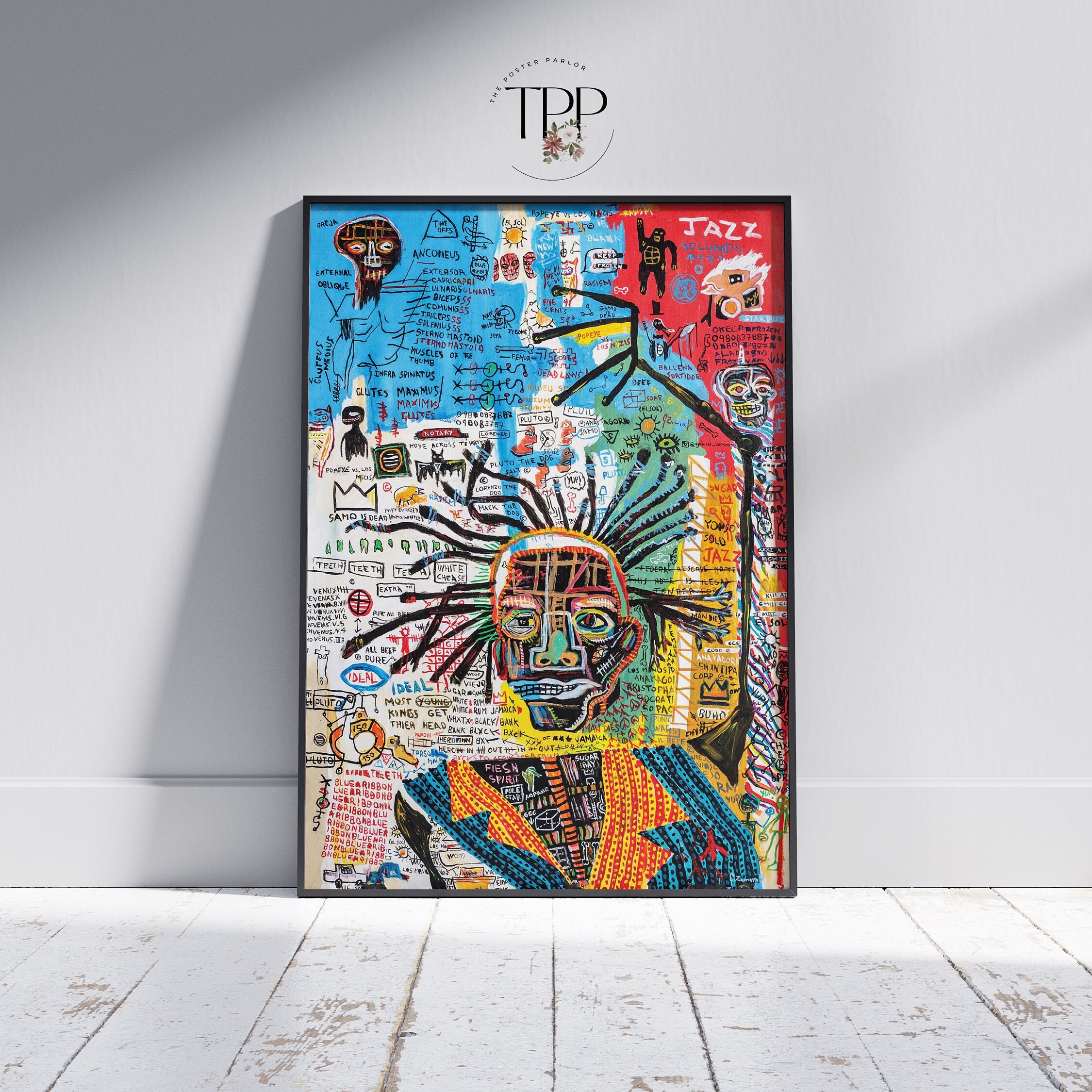 Jean Michel Basquiat Poster, American Painter Wall Art, Street