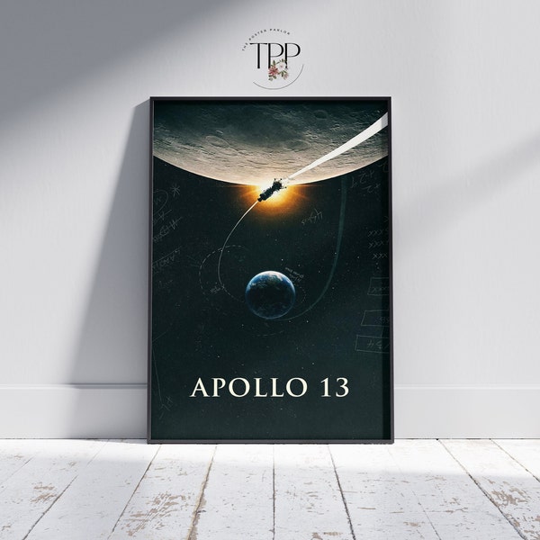 Apollo 13 Movie Poster, Space Wall Art, Room Decor, Tom Hanks Art, Perfect Gift for NASA Enthusiasts and Cinema Fans