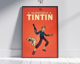 タンタンの冒険ポスター、エルジェの子供向けウォールアートプリント