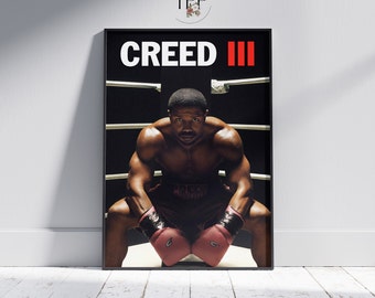 Affiche du film Creed, oeuvre d'art murale Adonis Creed, conception de film dramatique sportif, décoration murale pour la maison, impression d'art, cadeau pour des amis