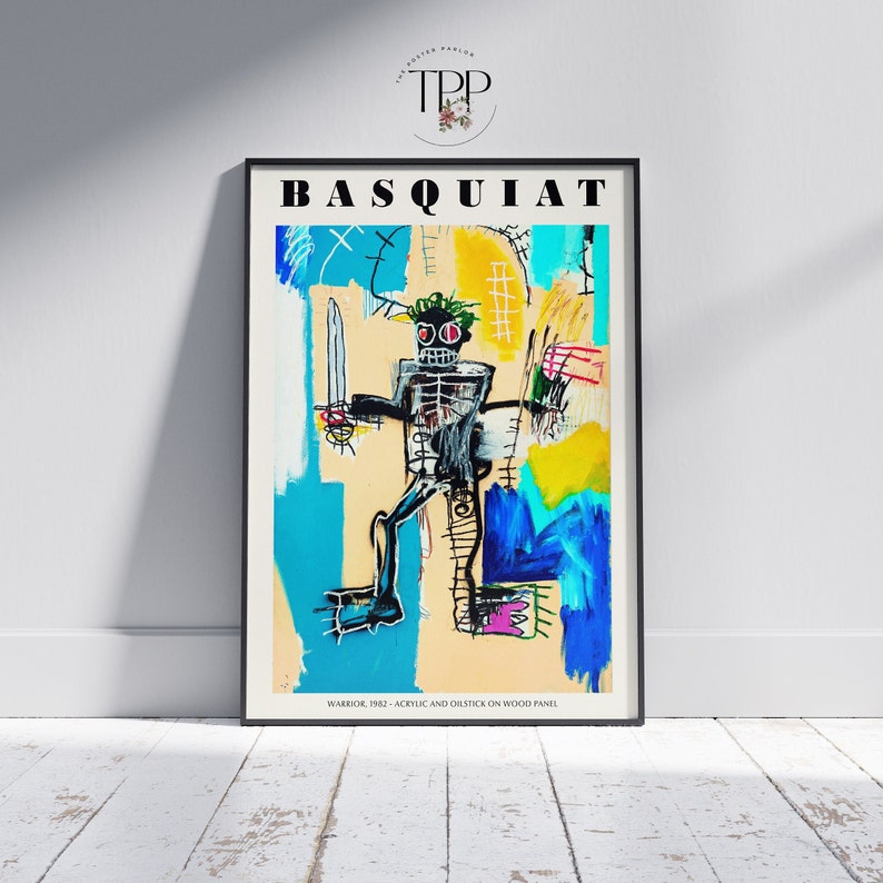 Affiche Jean Michel Basquiat, art mural de peintre américain, peinture street graffiti, impression haute qualité, cadeau pour les amateurs de rue contemporains Design -5-