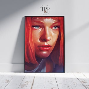 The Fifth Element-filmposter, uniek vintage sci-fi-kunstwerk, hoogwaardige wanddecoratie, cadeau voor filmliefhebbers