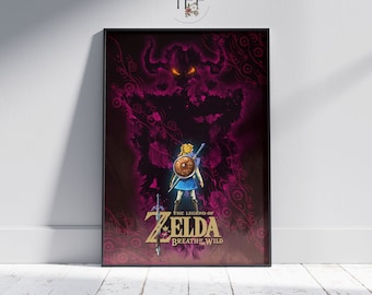 Zelda Breath of the Wild Poster: Gaming Room Wall Art