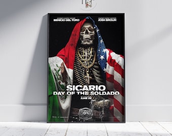 Sicario: Day of the Soldado Movie Poster - Benicio Del Toro Print