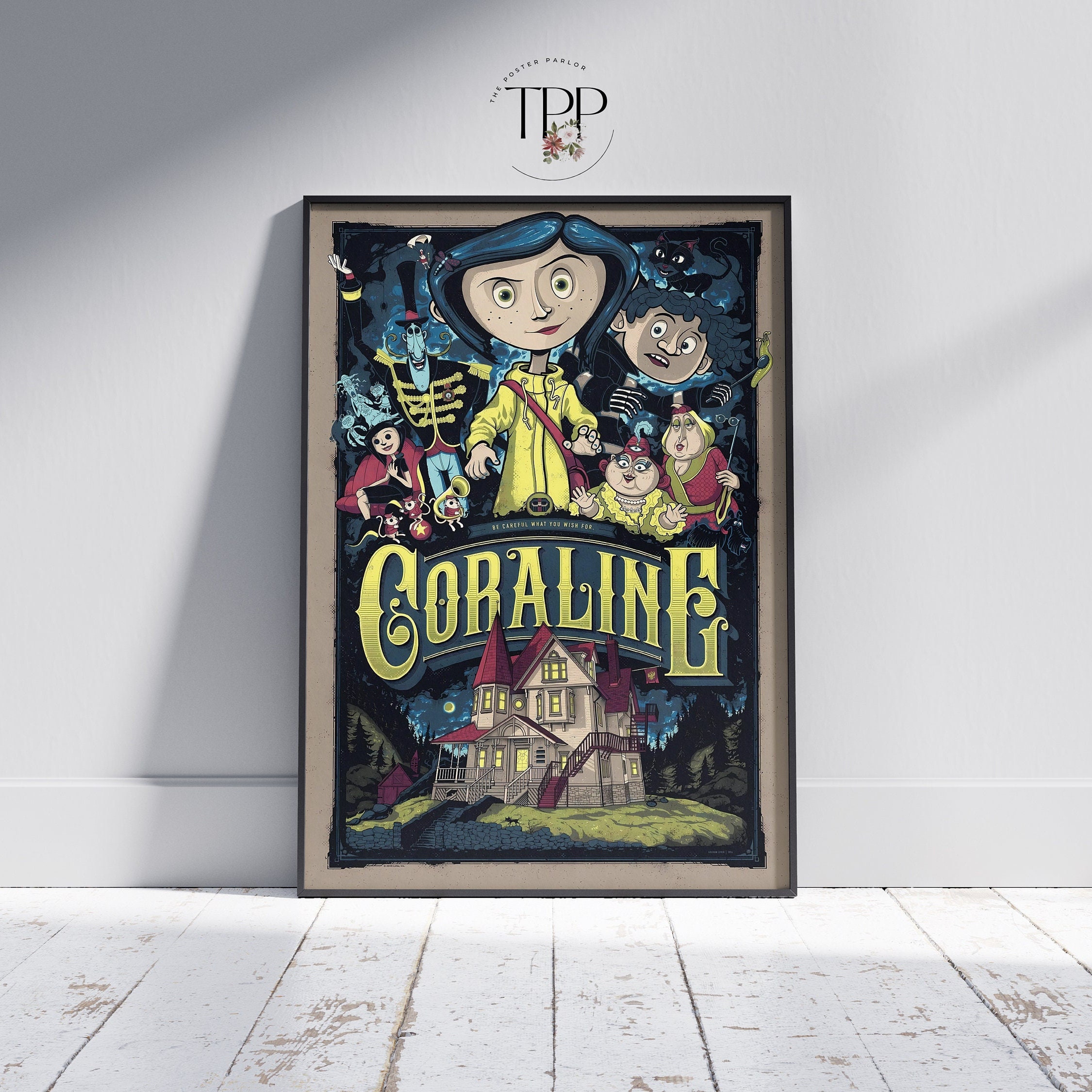Movies Coraline Theme Party Decoration Horror Series Birthday Set Banner  Cake Topper Balloons Halloween Party Supplies