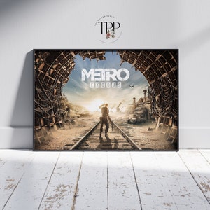Metro Exodus Game Poster, Video Game  Wall Art, Gaming Room Decor, Gift for Gamers