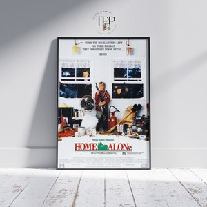Póster de la película Home Alone, arte mural de Macaulay Culkin, impresión de bellas artes, regalo para amantes del cine