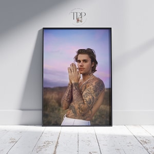 Póster de Justin Bieber, arte mural musical, decoración de pared única, impresión artística, regalo para fans de Justin.