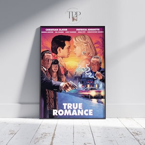 True Romance Film Poster, Vintage Style Wandkunst, Romantisches Kino Dekor, Geschenk für Filmliebhaber