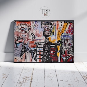 Affiche Jean Michel Basquiat, art mural de peintre américain, peinture street graffiti, impression haute qualité, cadeau pour les amateurs de rue contemporains Design -3-