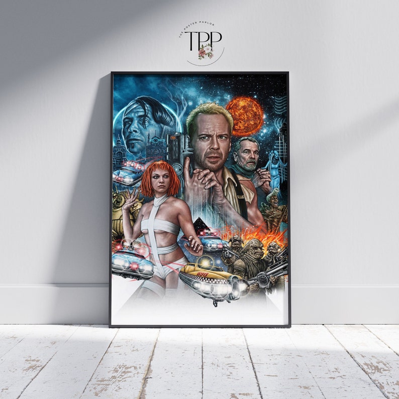 The Fifth Element Movie Poster: Unique Sci-fi Wall Art - Etsy