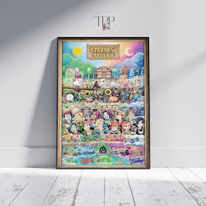 Stardew Valley Game Poster, Vibrant Farm Wall Art, Gaming Room Decor, Fine Art Print, Gift for Gamers
