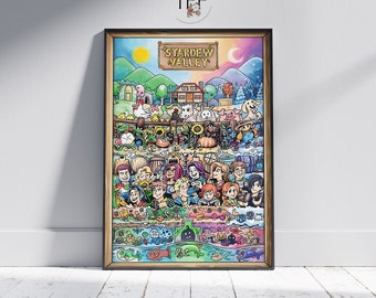 Stardew Valley Poster: Vibrant Farm Fine Art Print, Gamer Gift