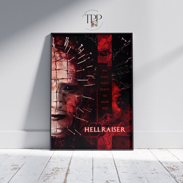 Hellraiser Movie Poster, Horror Film Art, Unique Home Cinema Decor, Fine Art Print, Pinhead Fan Gift