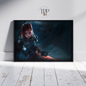 Mass Effect Poster, Video Game Art, Wall Decor, Gaming Print, Gift for Mass Effect Game Fans