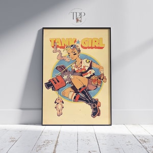 Póster de la película Tank Girl: arte retro de los 90