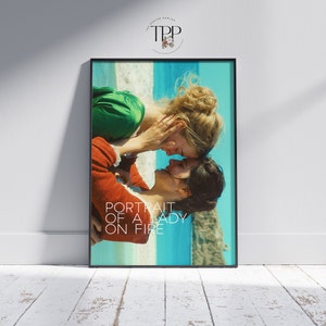 Einzigartiges Portrait einer jungen Dame in Flammen Poster, Französischer Film Wandkunst, Adèle Haenel Malerei, Fine Art Print, Perfektes Geschenk für Filmliebhaber