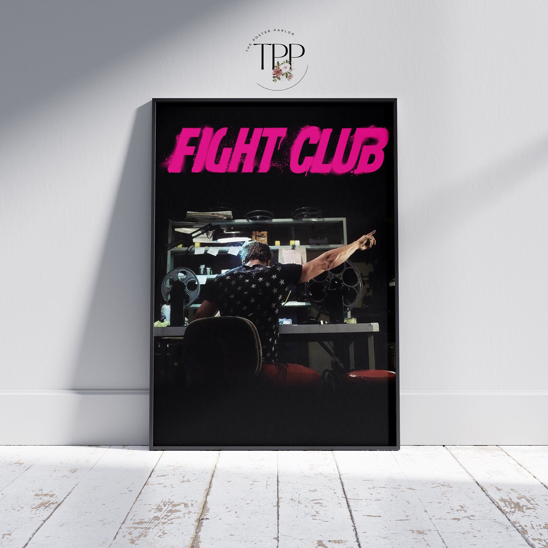 Discover Fight Club Movie Poster, Tyler Durden Wall Art, Fine Art Print, Cinema Lover Gift
