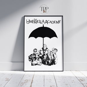 The Umbrella Academy Poster, High Quality TV Show Print, Superhero Family Wall Art for Fans