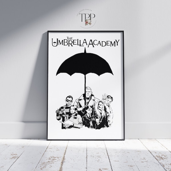 The Umbrella Academy Poster, High Quality TV Show Print, Superhero Family Wall Art for Fans