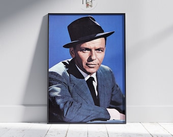 Poster di Frank Sinatra: icona della musica vintage, decorazione murale