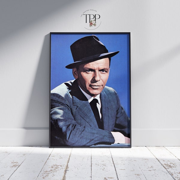 Frank Sinatra Poster, Music Icon Art, Vintage Wall Decor, Legendary Jazz Singer, Unique Gift for Music Lovers