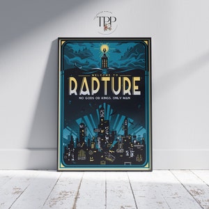 BioShock にインスパイアされたアートワーク、Rapture City のポスター、雰囲気のあるゲーム ルームの装飾、ユニークなゲーマー ギフト
