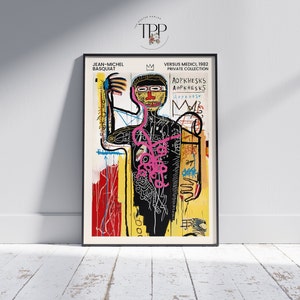 Affiche Jean Michel Basquiat, art mural de peintre américain, peinture street graffiti, impression haute qualité, cadeau pour les amateurs de rue contemporains Design -4-