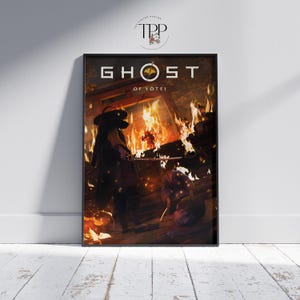 Ghost of Yotei Poster: Atsu Wall Art, Samurai Game Room Print