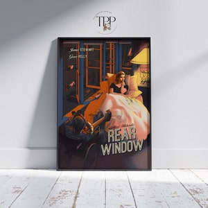 Rear Window Movie Poster: Vintage Hitchcock Film Art