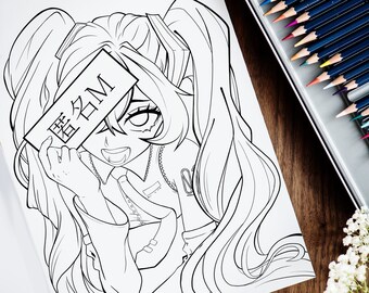 Hatsune Miku Coloring page Anonymous M