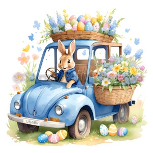Peter Rabbit Beatrix Potter Style Easter Bunny Eggs Delivery Watercolour 12 High Resolution JPG Files Printable Unframed Digital Download