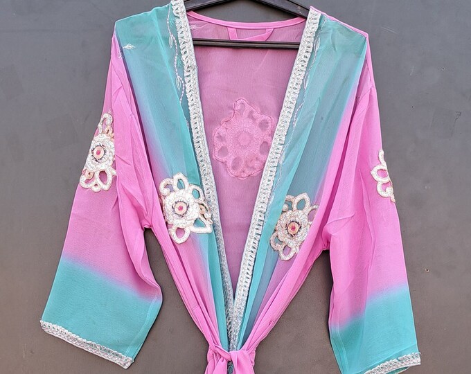 Woman silk kimono, Vintage kimono, Boho kimono, Silk dressing gown, Christmas gift, Gifts for her indian silk kimono robe