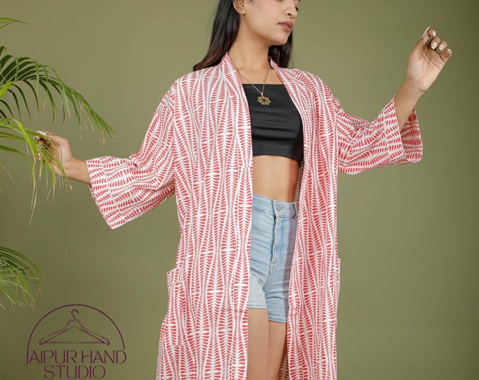 Beautiful color and print women wear kimono | Hand block print design luxury robes | Wedding and party wear kimono robe | Bridesmaid robes.
