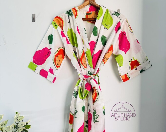 100 % pure cotton kimono robes | Women night wear robes | wedding wear robes | summer wear robe | Bridesmaid robes | Gift for Christmas.