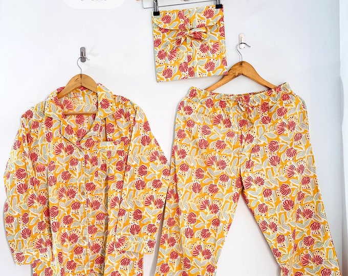 Indian design new cotton Pj set | cotton Pj sets | night suit | sleepwear suit | women's pajama set | summer wear suit | Gift for your MOM.