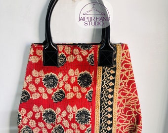 vintage kantha patchwork ladies purse | women makeup carries bags | Handmade stitched handbag | vintage kantha shoulder bag | Gift for her.