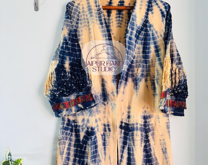 Indian Handmade women wear dress | Beautiful color and design | Tie die kimono for wedding wear | party wear dress | Gift for Christmas.